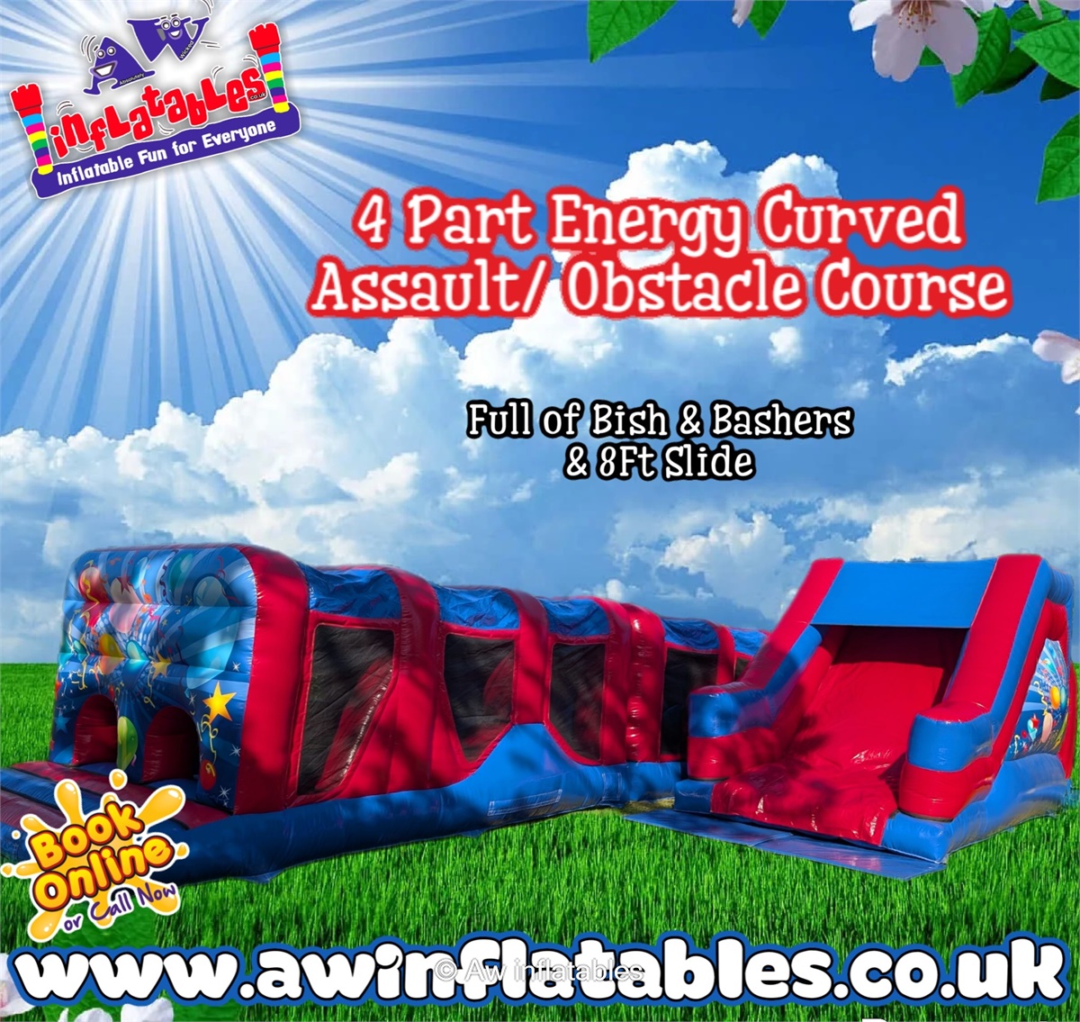 Inflatable Assault Course Hire | AW Inflatables Somerset