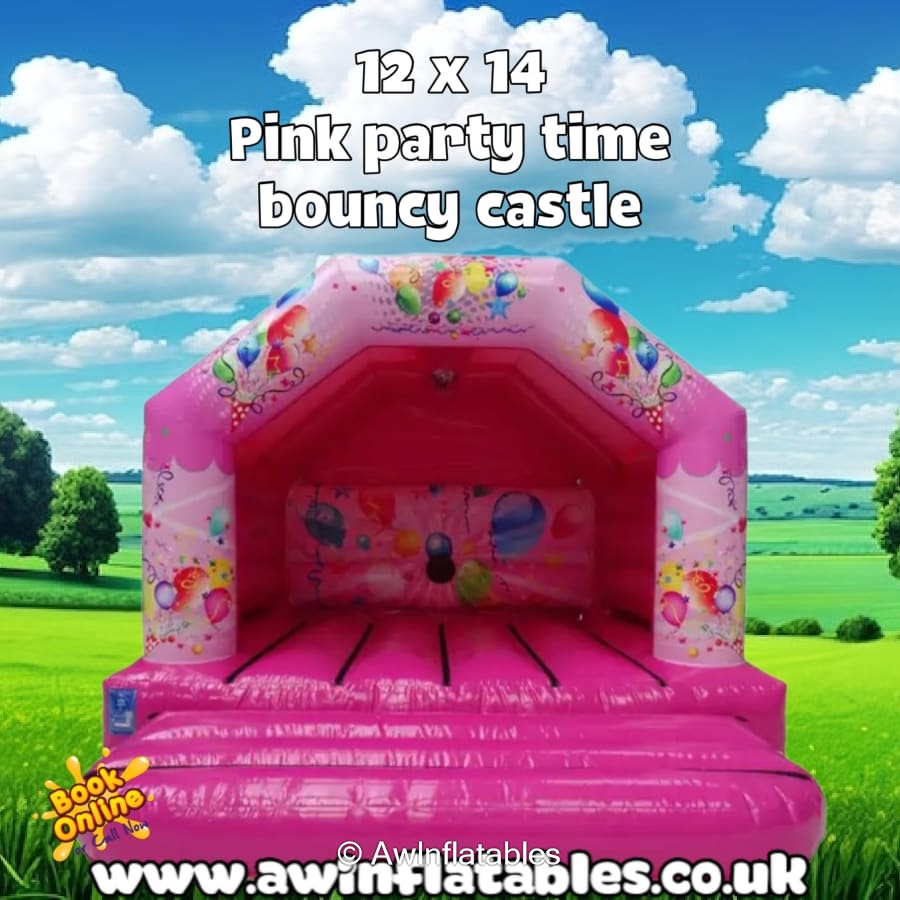 12 x 14 'Pink Party Time' Bouncy Castle Best Bouncy Castle & Soft