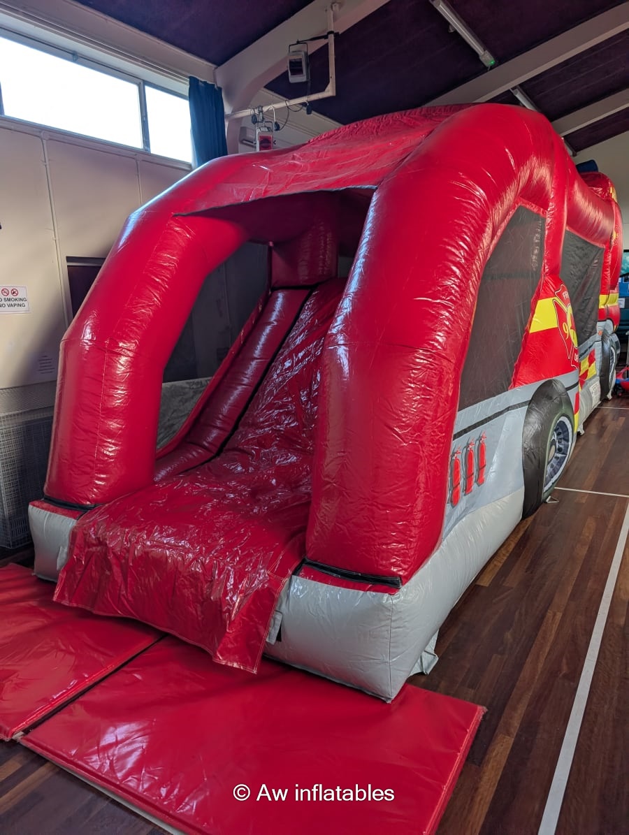 28ft 3D Fire Engine Fun Run Hire in Somerset & Bristol | AW Inflatable