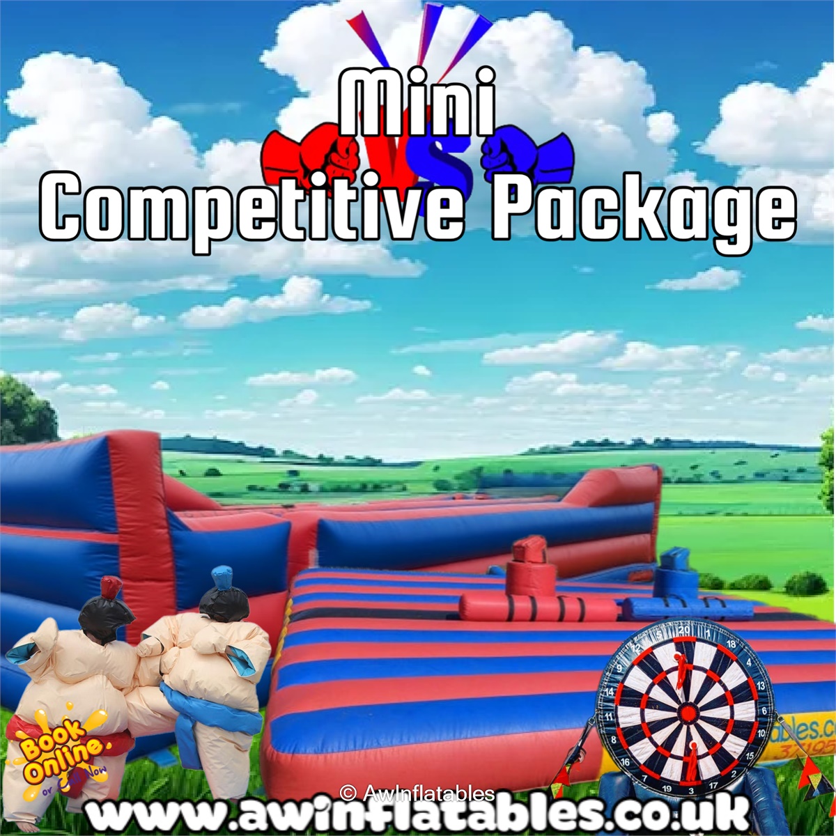 Competitive & Giant Sports Inflatables hire in WestonSuperMare