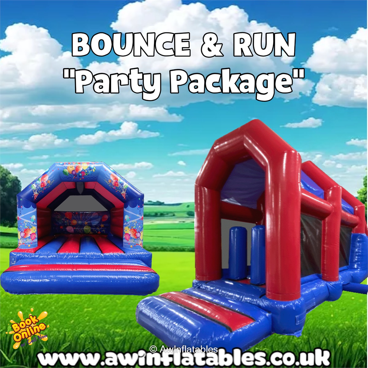 Bounce & Run 'Party Pack' Best Bouncy Castle & Soft play Hire service